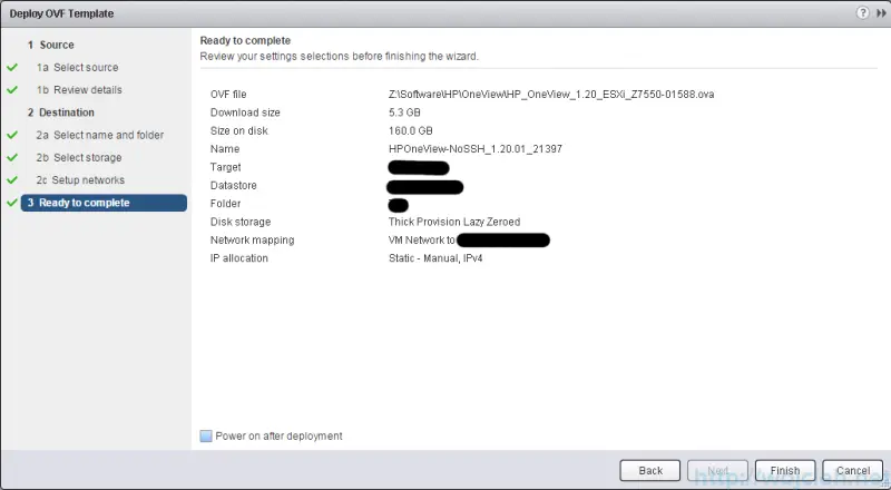 Deploying OVF template using vSphere Web Client - 9