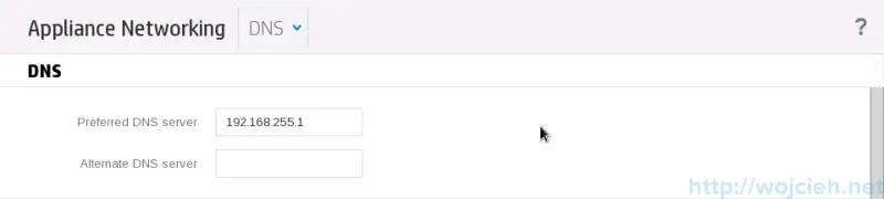 HP OneView configuration - DNS