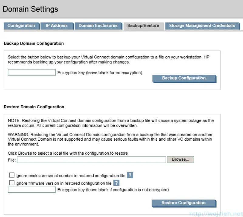 HP Virtual Connect Module Configuration - Domain Settings 2