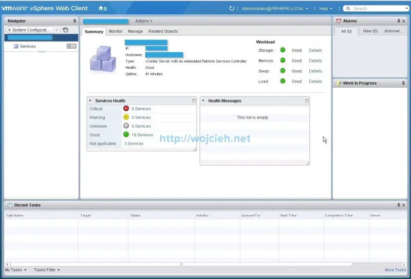 vCenter Server Appliance 6 vCSA - Configuration 3